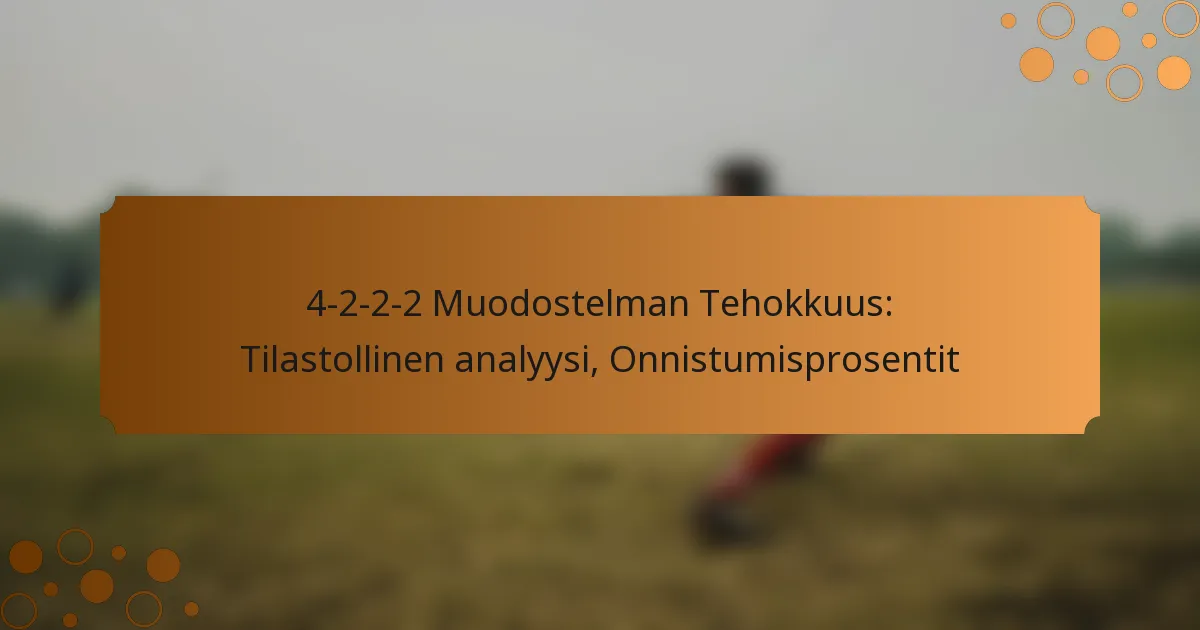 4-2-2-2 Muodostelman Tehokkuus: Tilastollinen analyysi, Onnistumisprosentit