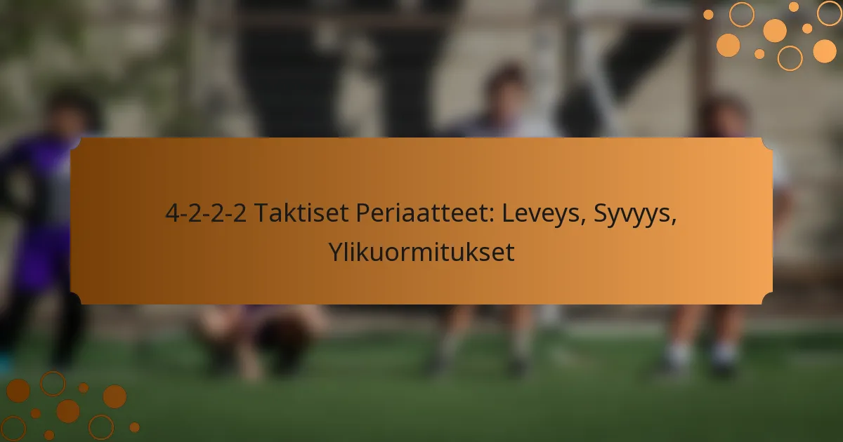 4-2-2-2 Taktiset Periaatteet: Leveys, Syvyys, Ylikuormitukset
